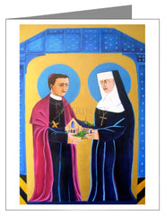 Custom Text Note Card - Sts. John Neumann and Katharine Drexel by M. McGrath