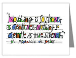 Custom Text Note Card - Nothing Is So Strong As Gentleness by M. McGrath