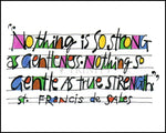 Wood Plaque - Nothing Is So Strong As Gentleness by M. McGrath