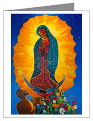 Custom Text Note Card - Our Lady of Guadalupe by M. McGrath