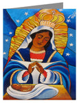 Custom Text Note Card - Our Lady of Altagracia by M. McGrath