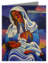 Custom Text Note Card - Our Lady of the Divine Providence by M. McGrath