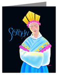 Custom Text Note Card - Our Lady of La Salette by M. McGrath