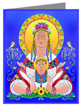 Custom Text Note Card - Our Lady of the Ukraine by M. McGrath