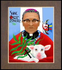 Wood Plaque Premium - St. Oscar Romero by M. McGrath