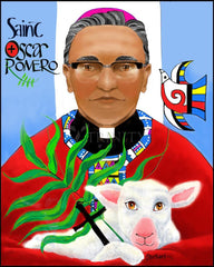 Wood Plaque - St. Oscar Romero by M. McGrath