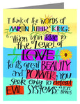 Custom Text Note Card - Martin Luther King Quote by Pope Frances by M. McGrath