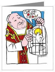 Custom Text Note Card - St. John XXIII by M. McGrath