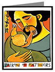 Custom Text Note Card - St. Joseph, Patron of Fathers by M. McGrath