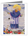 Custom Text Note Card - St. Francis de Sales, Patron of Writers by M. McGrath