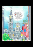 Holy Card - Pope Francis: Philly City Hall by M. McGrath