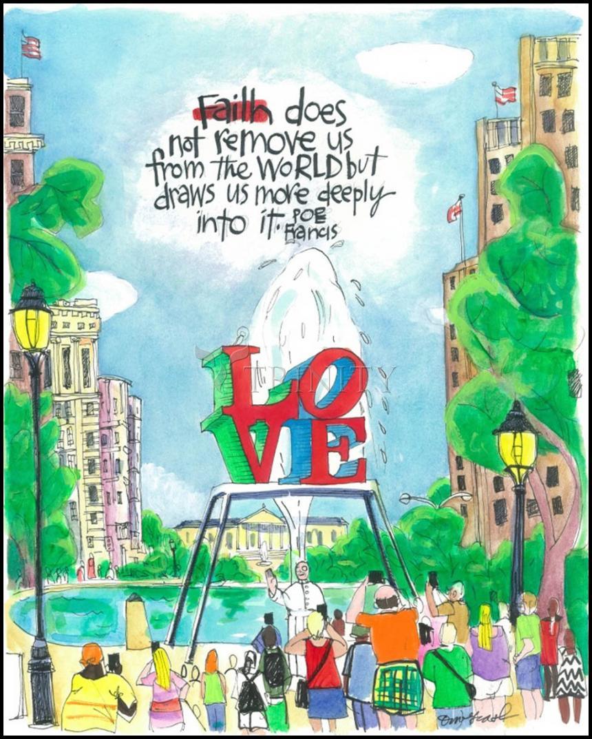 Pope Francis: Philly Love - Wood Plaque