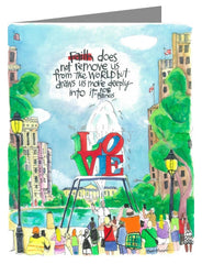 Custom Text Note Card - Pope Francis: Philly Love by M. McGrath