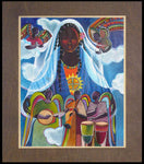 Wood Plaque Premium - Mary, Queen of the Angels by M. McGrath