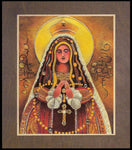 Wood Plaque Premium - Mary, Queen of the Rosary by M. McGrath