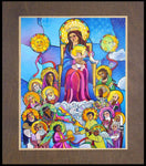 Wood Plaque Premium - Mary, Queen of the Saints by M. McGrath