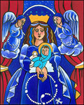 Wood Plaque - Mary, Queen of Heaven by M. McGrath