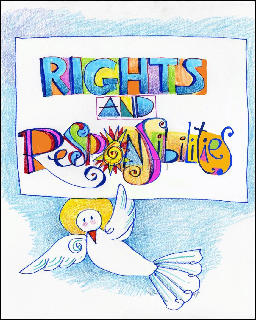 Rights and Responsibilities - Wood Plaque