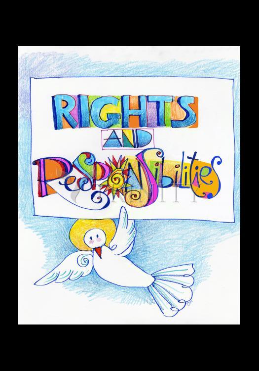 Rights and Responsibilities - Holy Card