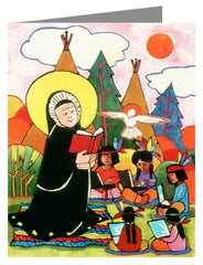 Custom Text Note Card - St. Rose Duchesne by M. McGrath