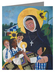 Custom Text Note Card - St. Rose Duchesne by M. McGrath