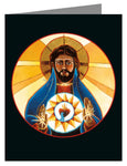 Custom Text Note Card - Sacred Heart by M. McGrath