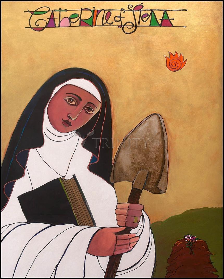 St. Catherine of Siena - Wood Plaque