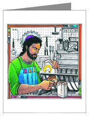 Custom Text Note Card - St. Joseph's Workshop by M. McGrath