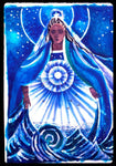 Wood Plaque - Mary, Star of the Sea by M. McGrath