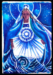 Wood Plaque - Mary, Star of the Sea by M. McGrath