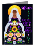Custom Text Note Card - Our Lady of Sorrows by M. McGrath