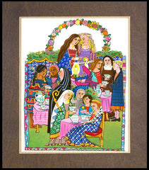 Wood Plaque Premium - Saintly Tea Party by M. McGrath