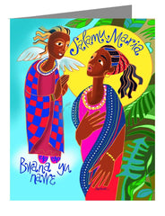 Custom Text Note Card - Swahili Annunciation by M. McGrath