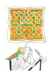 Holy Card - Celtic Talking Bird by M. McGrath
