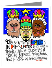 Custom Text Note Card - Three Kings by M. McGrath