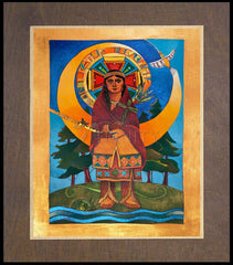 Wood Plaque Premium - St. Kateri Tekakwitha by M. McGrath