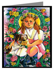 Custom Text Note Card - St. Thérèse, the Little Doctor by M. McGrath