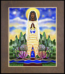 Wood Plaque Premium - Mary, Tower of Power by M. McGrath