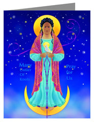 Custom Text Note Card - Our Lady, Untier of Knots by M. McGrath