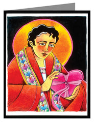 Custom Text Note Card - St. Valentine by M. McGrath