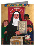 Custom Text Note Card - Ven. Catherine McAuley by M. McGrath