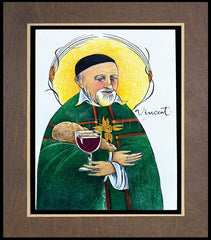 Wood Plaque Premium - St. Vincent de Paul by M. McGrath