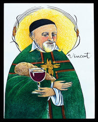 Wood Plaque - St. Vincent de Paul by M. McGrath