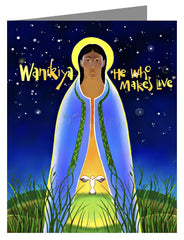 Custom Text Note Card - Wanikiya Jesus by M. McGrath