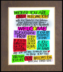 Wood Plaque Premium - Welcome Prayer by M. McGrath