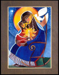 Wood Plaque Premium - Mary, Seat of Wisdom by M. McGrath