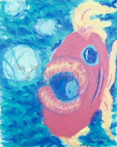 Fish Blowing Bubbles - Giclee Print