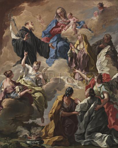 Saints Presenting Devout Woman to Blessed Virgin Mary and Child - Giclee Print