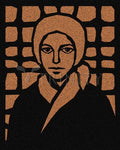 Giclée Print - Bernadette of Lourdes - Brown Glass by D. Paulos