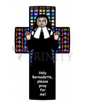 Giclée Print - Bernadette of Lourdes - Cross by D. Paulos